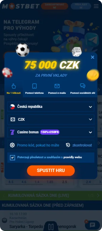 Mostbet app Registrace
