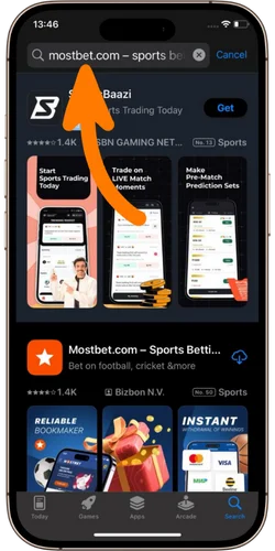 Step 2: Search for Mostbet
