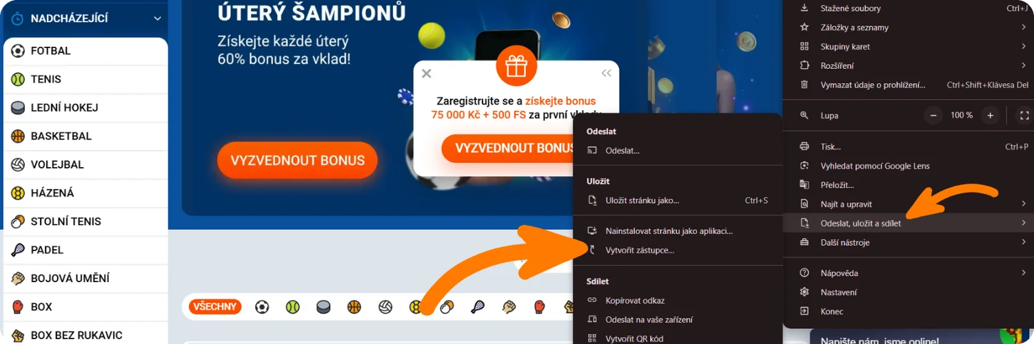 Uložte zkratku