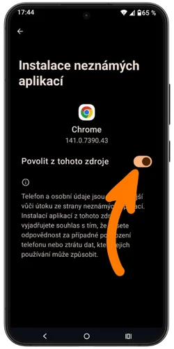 Změňte nastavení zabezpečení