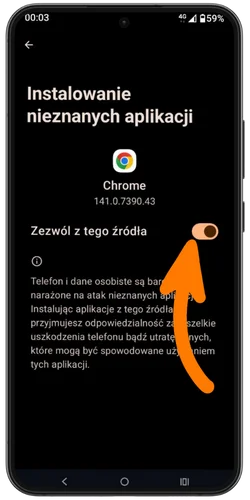 Zmień ustawienia bezpieczeństwa